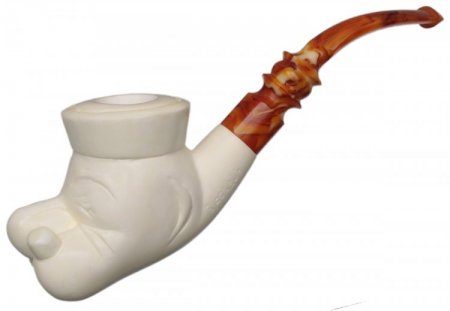 AKB Meerschaum: Carved Popeye (S. Cosgun) (with Case)