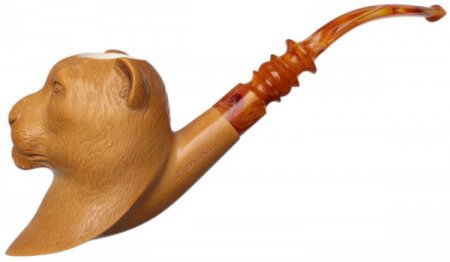 AKB Meerschaum: Carved Panther (with Case) (Kenan)