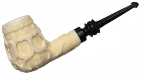 AKB Meerschaum: Carved Floral Brandy (Mcinar) (with Case)