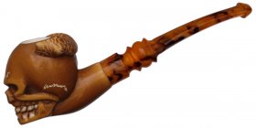 AKB Meerschaum: Carved Skull (with Case)