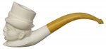 AKB Meerschaum: Carved Sherlock Holmes & Watson Two Pipe Set (S. Cosgun) (with Case)