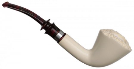 AKB Meerschaum: Smooth Bent Dublin with Silver (Tekin) (with Case)