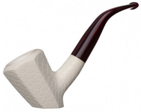 AKB Meerschaum: Carved Paneled Bent Dublin Sitter (with Case)