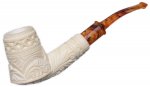 AKB Meerschaum: Carved Floral Volcano (Yusuf) (with Case)