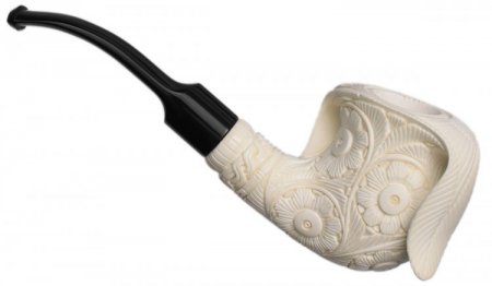 AKB Meerschaum: Carved Floral Vase (H. Ege) (with Case)