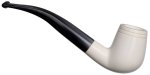 AKB Meerschaum: Smooth Bent Billiard (with Case)