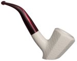 AKB Meerschaum: Carved Paneled Bent Dublin Sitter (with Case)