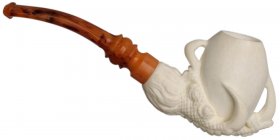AKB Meerschaum: Carved Dragon Claw Holding Egg (with Case)