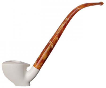 AKB Meerschaum: Smooth Freehand Churchwarden (with Case)