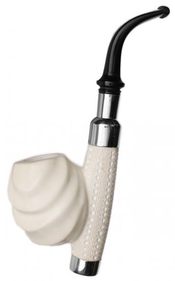 AKB Meerschaum: Lattice Cavalier with Silver (Ali) (with Case)