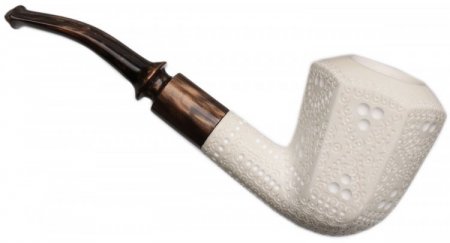 AKB Meerschaum: Lattice Paneled Bent Dublin (Tekin) (with Case)