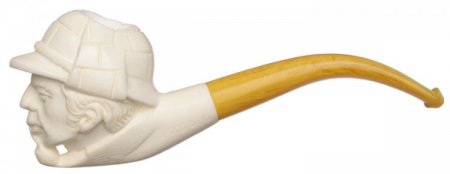 AKB Meerschaum: Carved Sherlock Holmes (S. Cosgun) (with Case)