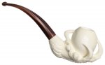 AKB Meerschaum: Carved Dragon Claw Holding Vase (with Case)