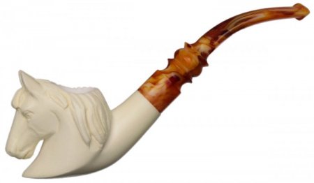 AKB Meerschaum: Carved Horse (with Case)