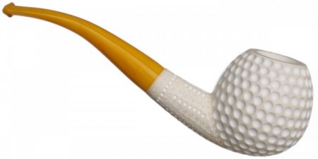 AKB Meerschaum: Carved Bent Ball (Ali) (with Case)