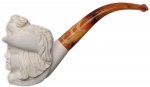 AKB Meerschaum: Carved Woman in Hat (with Case)