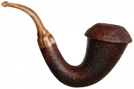 BriarWorks: Signature Brown Sandblasted Magnetic Calabash with Brown Sandblasted Cap