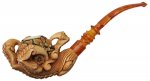 AKB Meerschaum: Carved Dragon Claw Holding Vase (Auay) (with Case)