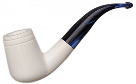 AKB Meerschaum: Smooth Bent Billiard (with Case)