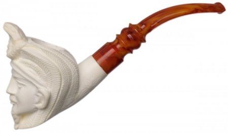 AKB Meerschaum: Carved King Tut (with Case)