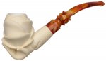 AKB Meerschaum: Carved Hand Holding Flower (with Case)