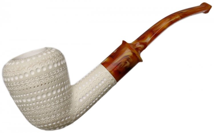 AKB Meerschaum: Lattice Bent Dublin (with Case)