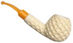 AKB Meerschaum: Carved Floral Bent Apple (Mcinar) (with Case)