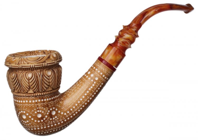 AKB Meerschaum: Lattice Calabash (with Case)