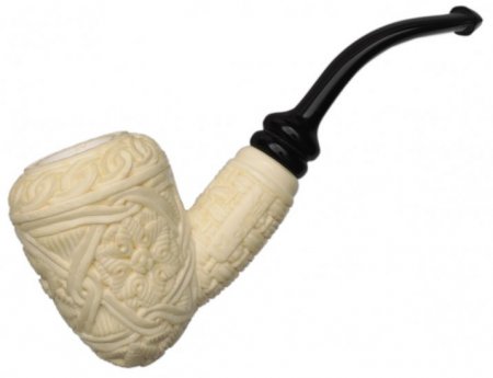 AKB Meerschaum: Carved Floral Acorn (Mcinar) (with Case)