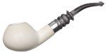 AKB Meerschaum: Smooth Bent Apple with Silver (Tekin) (with Case)