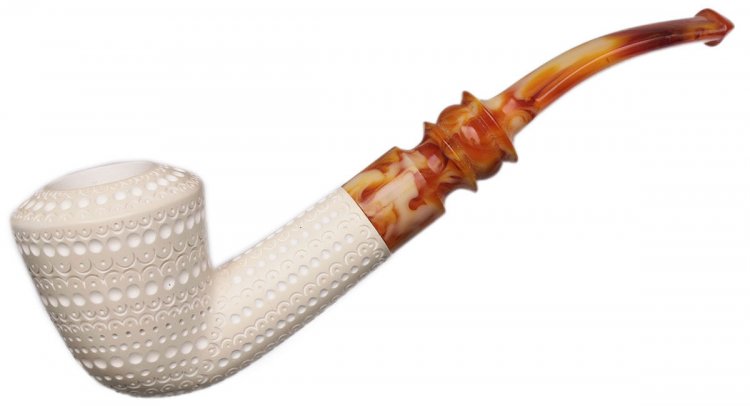 AKB Meerschaum: Lattice Bent Dublin (with Case)