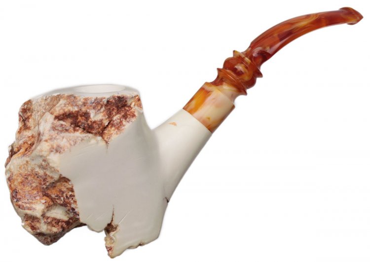 AKB Meerschaum: Partially Rusticated Freehand (with Case)