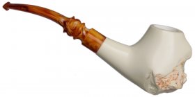 AKB Meerschaum: Partially Rusticated Freehand (with Case)