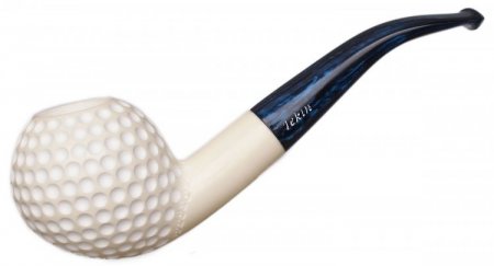 AKB Meerschaum: Carved Bent Ball (Tekin) (with Case)