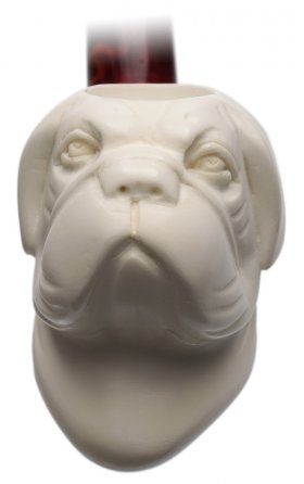 AKB Meerschaum: Carved Dog (with Case)