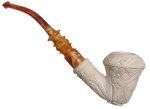 AKB Meerschaum: Carved Floral Calabash (H. Ege)(with Case)