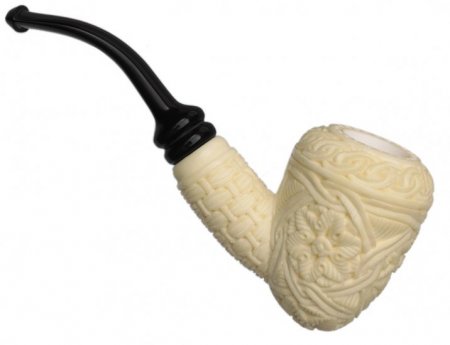 AKB Meerschaum: Carved Floral Acorn (Mcinar) (with Case)