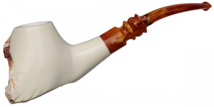 AKB Meerschaum: Partially Rusticated Freehand (with Case)