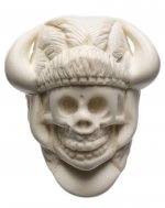 AKB Meerschaum: Carved Viking Skull (with Case)