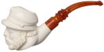 AKB Meerschaum: Carved Bearded Man (with Case)