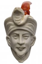 AKB Meerschaum: Carved King Tut (with Case)