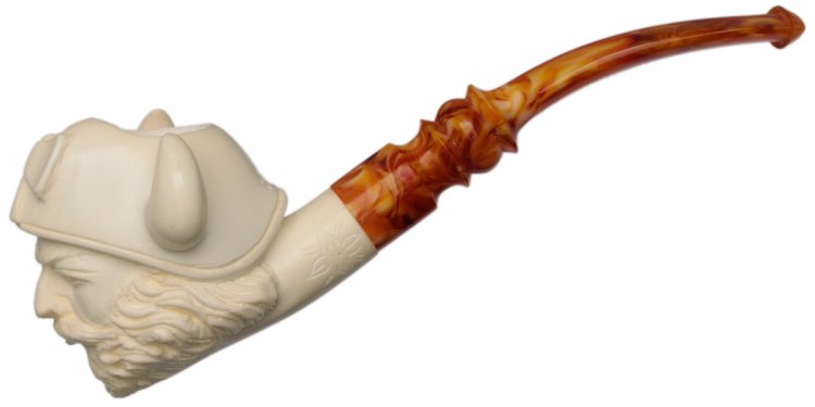 AKB Meerschaum: Carved Viking (with Case)