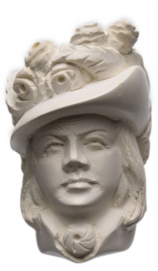 AKB Meerschaum: Carved Woman in Hat (with Case)