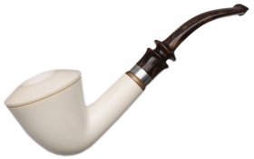 AKB Meerschaum: Smooth Bent Dublin with Silver (Tekin) (with Case)