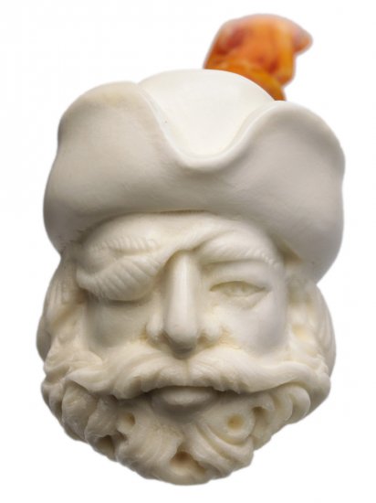 AKB Meerschaum: Carved Pirate (S. Cosgun) (with Case)