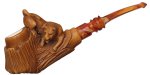 AKB Meerschaum: Carved Mountain Lion (Karayhan) (with Case)