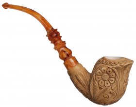 AKB Meerschaum: Carved Floral Freehand (with Case)