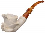 AKB Meerschaum: Carved Hand Holding Flower (Cevher) (with Case)
