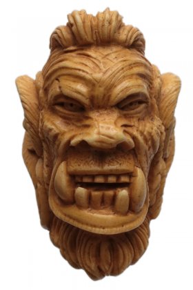 AKB Meerschaum: Carved Ogre (Auay) (with Case)