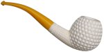 AKB Meerschaum: Carved Bent Ball (Ali) (with Case)